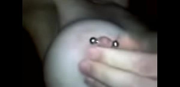  girlfriend plays with her pierced nipples 2
